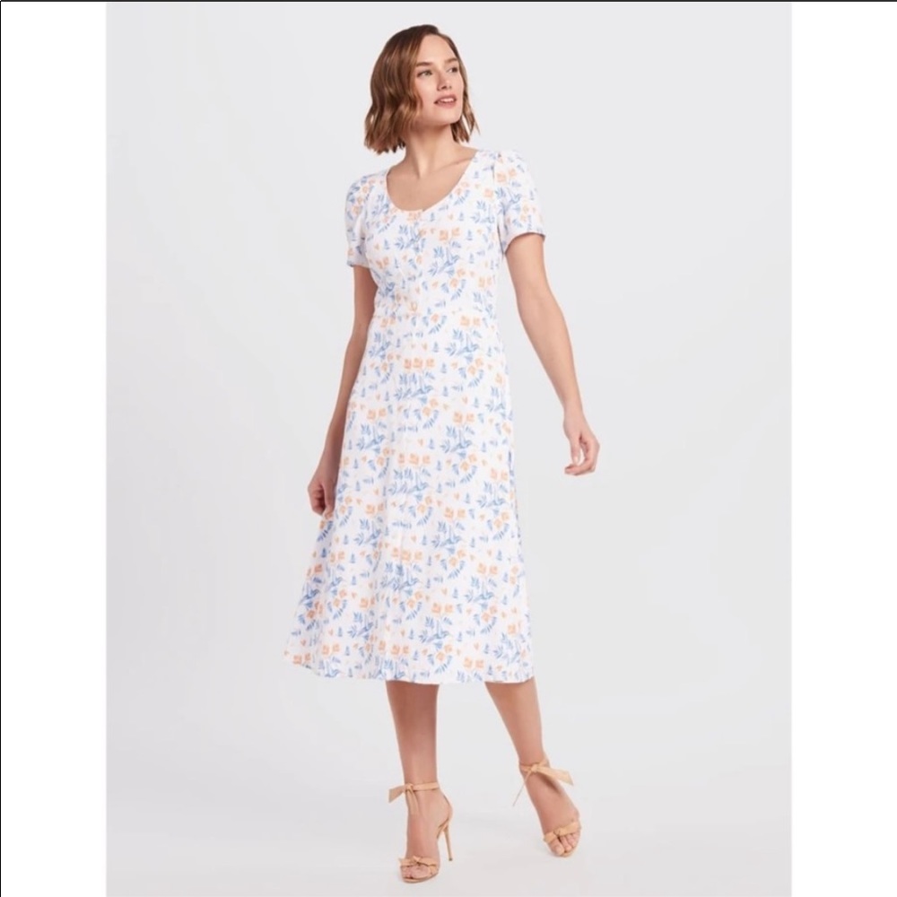 NWT Draper James floral button down midi dress